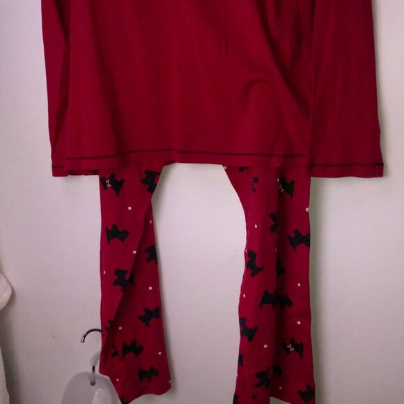 Target 2PC‎ Pajama Set Red w/Black Scotty Dogs Women's XL - Picture 6 of 13